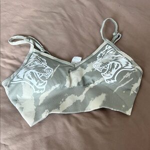 Darc Sport Gray Sports Bra with Elegant Embroidery